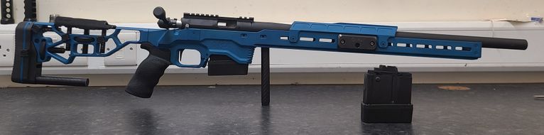 Lithgo .22LR rifle in an MDT chassis